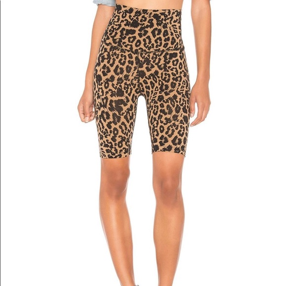 LNA Pants - LNA Leopard Print Bike Short